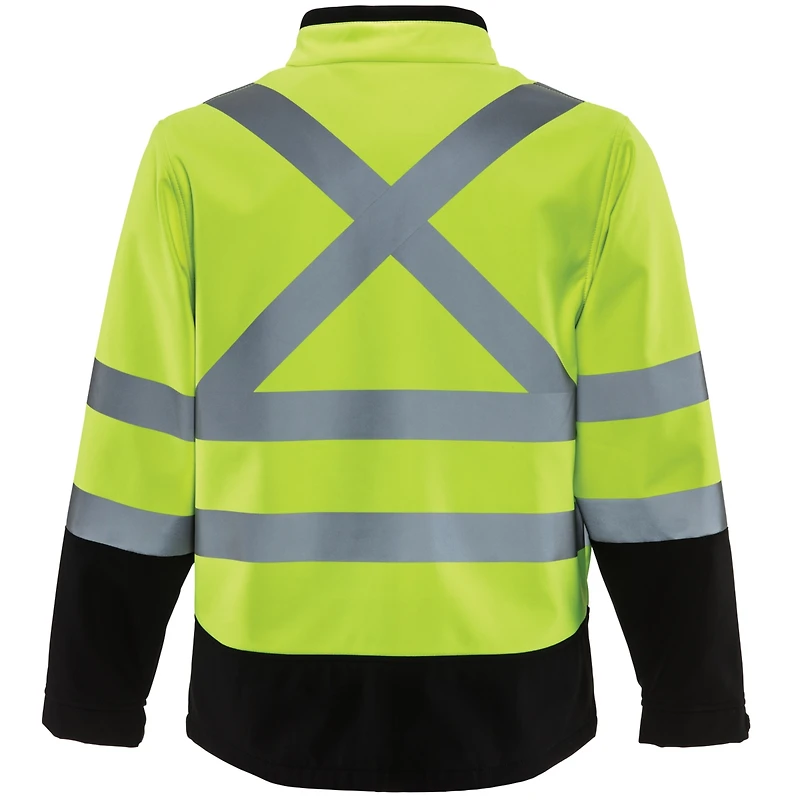 RefrigiWear Men's Hi Vis Softshell Jacket - High Visibility, Warm, Flexible Workwear
