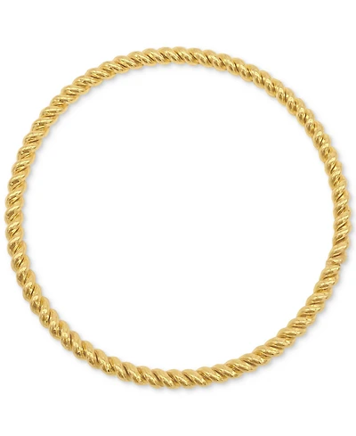 Adornia 14k Gold-Plated Rope-Look Bangle Bracelet