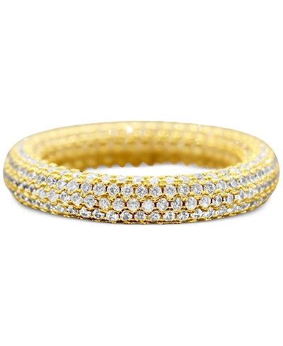 Adornia Pave Crystal Eternity Rounded Band Ring