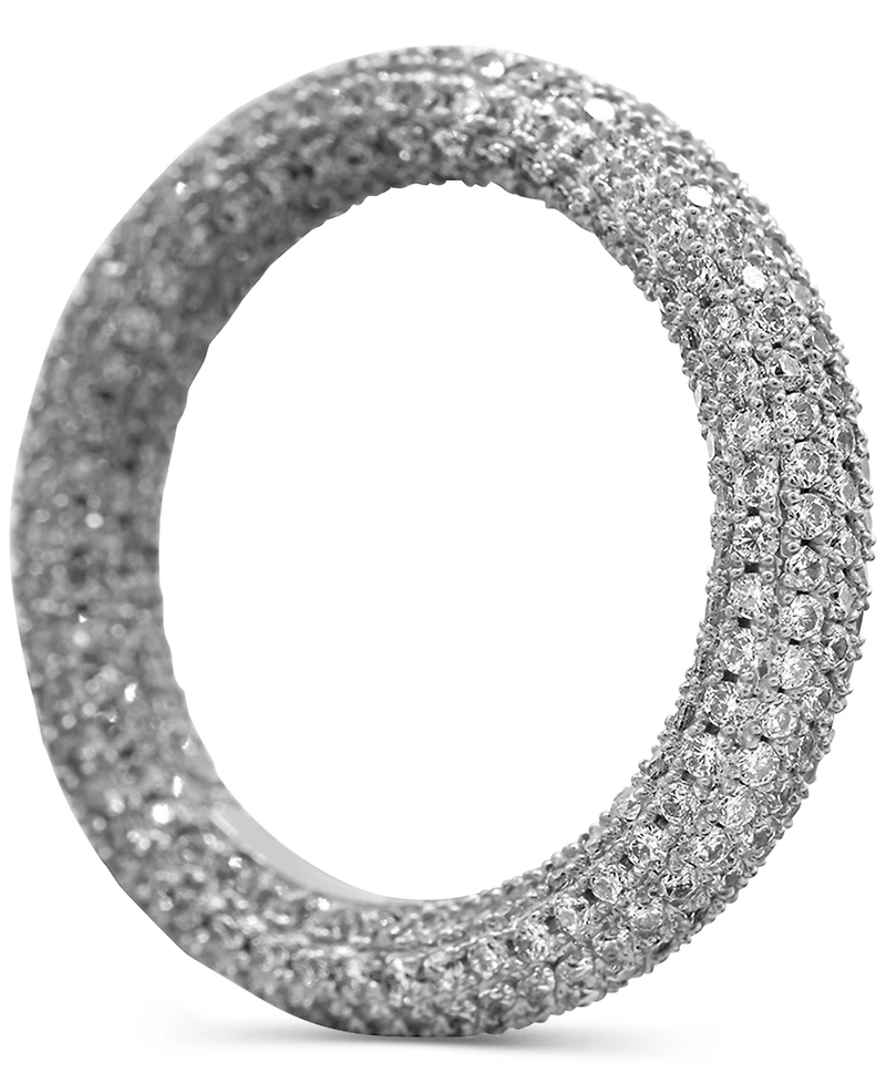 Adornia Pave Crystal Eternity Rounded Band Ring