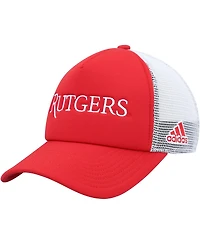 Men's adidas Scarlet, White Rutgers Scarlet Knights Foam Trucker Snapback Hat