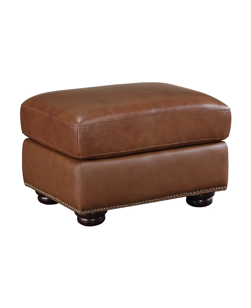 White Label Dadeville 28" Leather Match Ottoman