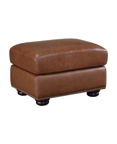 White Label Dadeville 28" Leather Match Ottoman
