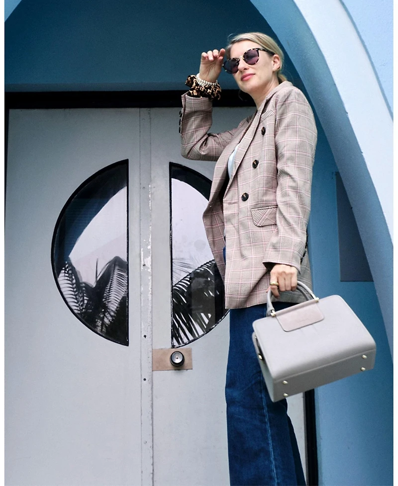 Belle & Bloom Too Cool For Work Plaid Blazer