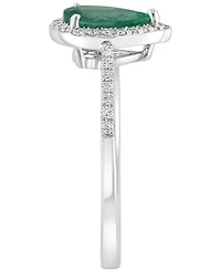 Effy Emerald (7/8 ct. t.w.) & Diamond (1/6 Ring 14k Gold (Also available White Gold)