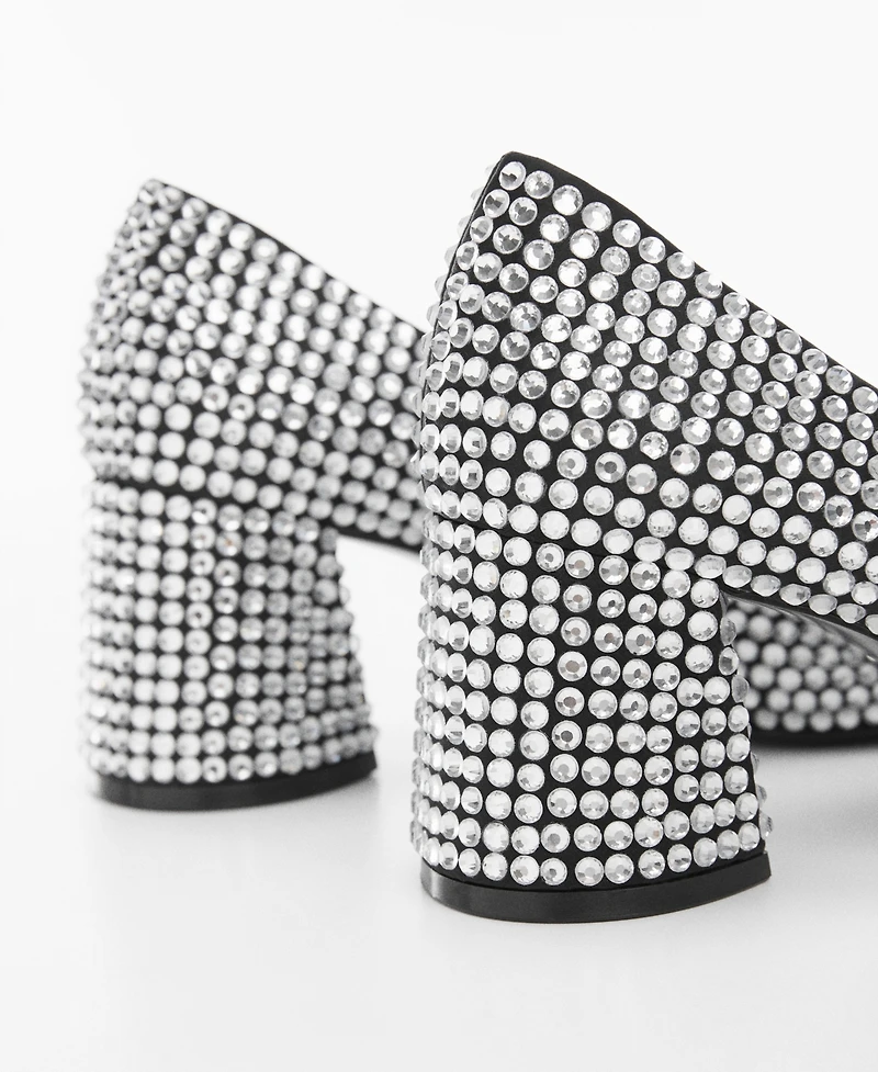 Mango Women's Rhinestone Block-Heeled Shoes