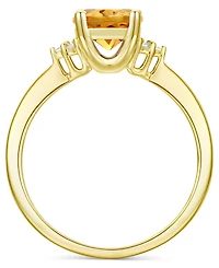 Amethyst (1-1/6 ct. t.w.) & Lab-Grown White Sapphire (1/20 Ring 14k Gold-Plated Sterling Silver (Also Additional Gemstones)