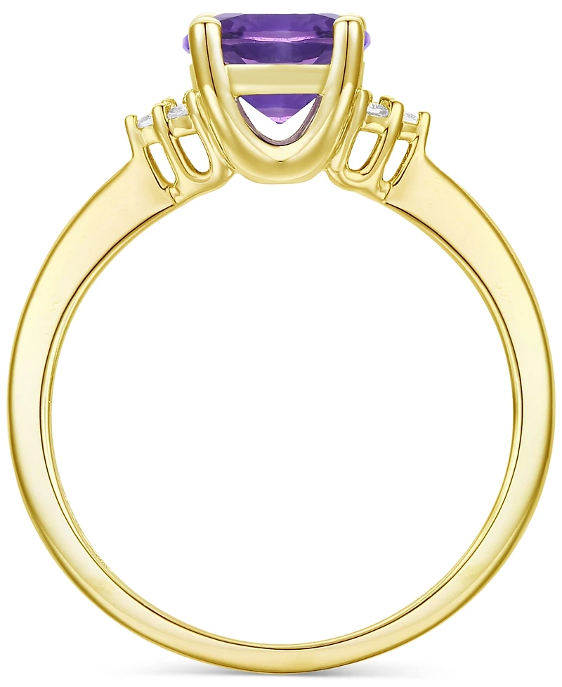 Amethyst (1-1/6 ct. t.w.) & Lab-Grown White Sapphire (1/20 Ring 14k Gold-Plated Sterling Silver (Also Additional Gemstones)