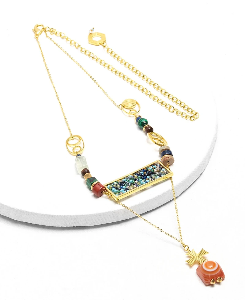 Nectar Nectar New York 18k Gold-Plated Donyshee Statement Necklace, 24" + 10" extender