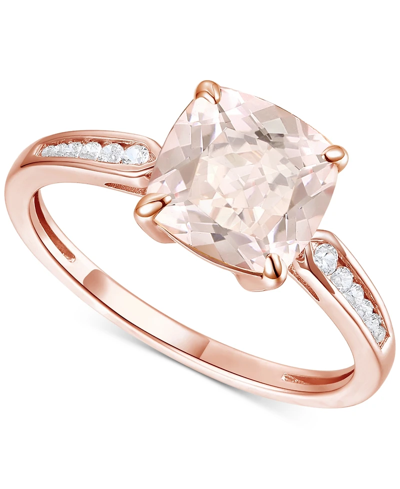 Amethyst (1-7/8 ct. t.w.) & Lab-Grown White Sapphire (1/10 Cushion Ring 14k Gold-Plated Sterling Silver (Also Additional Gemstones)