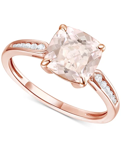 Amethyst (1-7/8 ct. t.w.) & Lab-Grown White Sapphire (1/10 Cushion Ring 14k Gold-Plated Sterling Silver (Also Additional Gemstones)