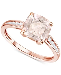Amethyst (1-7/8 ct. t.w.) & Lab-Grown White Sapphire (1/10 Cushion Ring 14k Gold-Plated Sterling Silver (Also Additional Gemstones)
