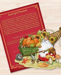 Designocracy Holiday Wooden Ornaments Grateful Harvest Gnome Home Decor Set of 2 S. Winget