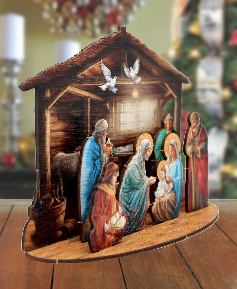 Designocracy Nativity Scene Village 12" Christmas Nativity Mantel Decor G. DeBrekht