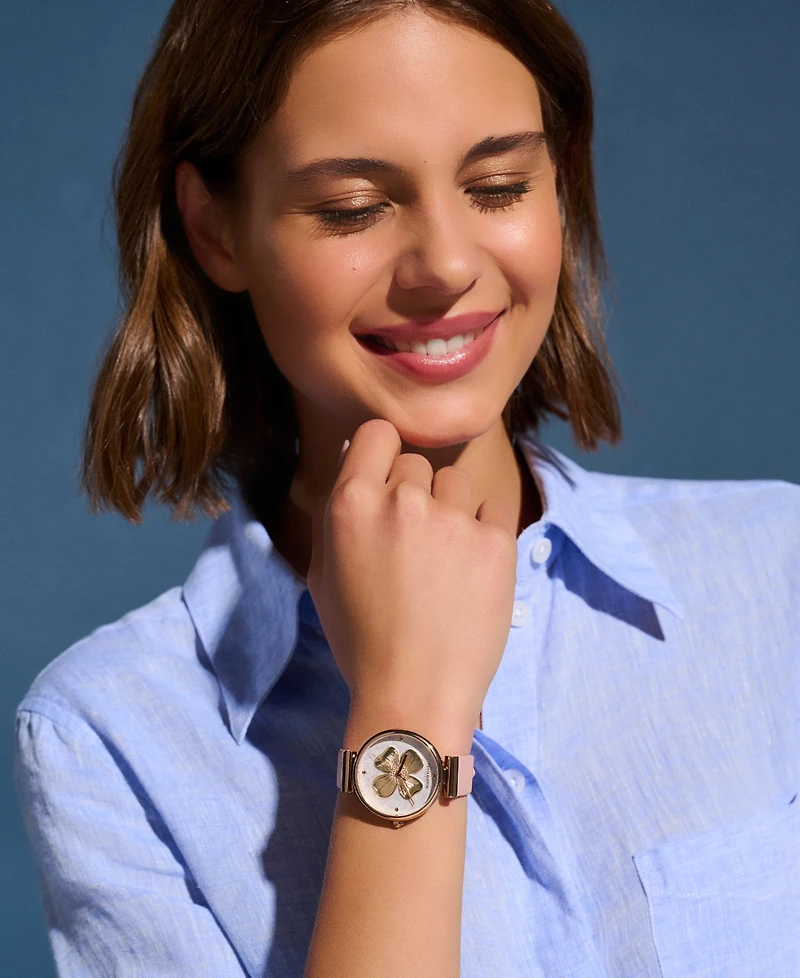 Olivia Burton Women's Dogwood Blush Leather Watch 36mm