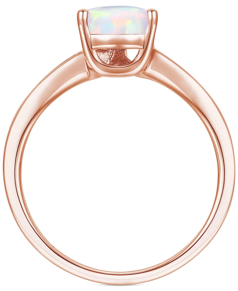 Amethyst (1-1/3 ct. t.w.) & Lab-Grown White Sapphire (1/10 Pear Swirl Ring 14k Gold-Plated Sterling Silver (Also Additional Gemstones)