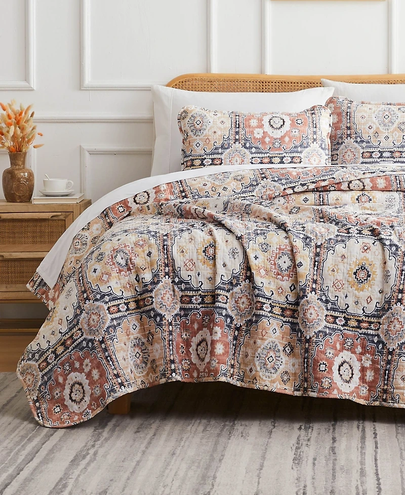 Southshore Fine Linens Kilim Oversized 3 Piece Quilt Set, King/California King