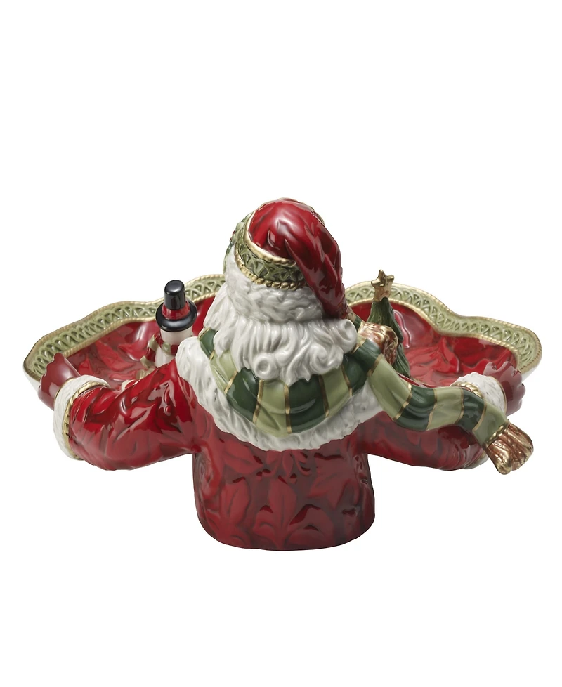 Fitz and Floyd Holiday Home Santa Server, 13.5-in