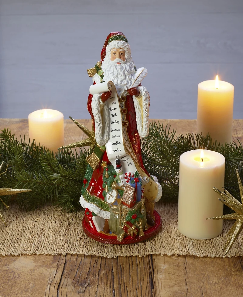 Fitz and Floyd Holiday Home Santa Musical Figurine, 10.75-in