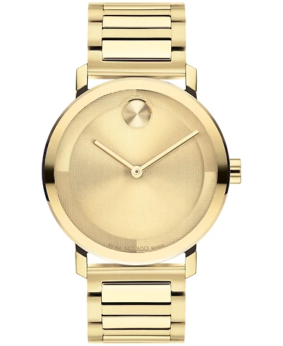 Movado Men's Bold Evolution 2.0 Swiss Quartz Ionic Plated Light Gold-Tone 2 Steel Watch 40mm