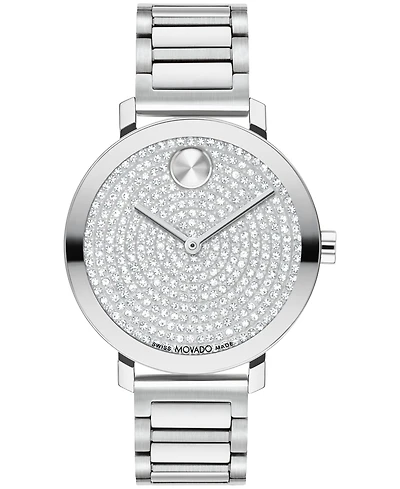 Movado Women's Bold Evolution 2.0 Swiss Quartz Silver-Tone Stainless Steel Watch 34mm