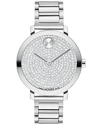 Movado Women's Bold Evolution 2.0 Swiss Quartz Silver-Tone Stainless Steel Watch 34mm
