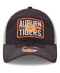 Men's New Era Navy, Natural Auburn Tigers Devoted 9TWENTY Adjustable Hat