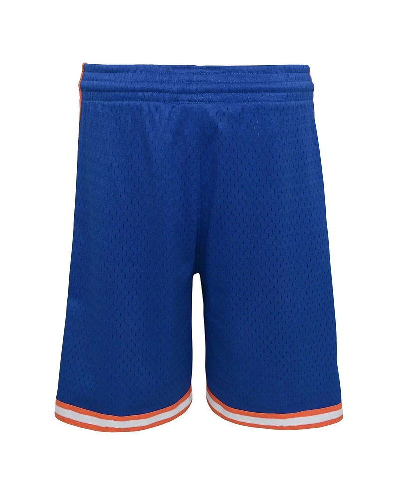 Big Boys Mitchell & Ness Royal New York Knicks Hardwood Classics Swingman Shorts