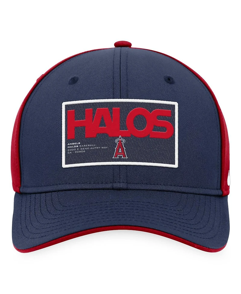 Men's Nike Navy, Red Los Angeles Angels Classic99 Colorblock Performance Snapback Hat