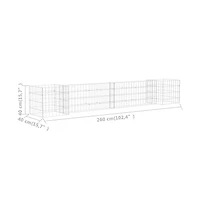 H-Shaped Gabion Planter Steel Wire 102.4"x15.7"x15.7"