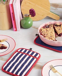 kate spade new york Botanical Stripe Pot Holder 2-Pack Set, 7" x 10"