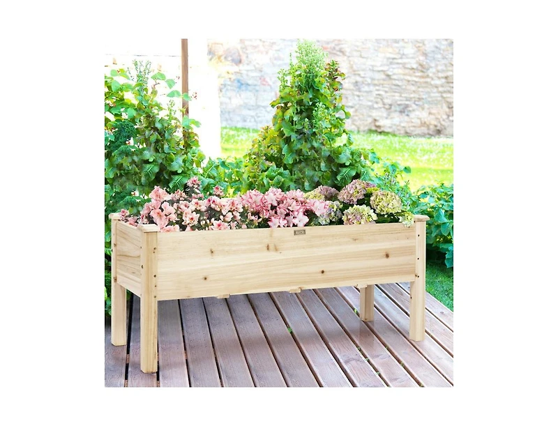 Raised Garden Bed Elevated Planter Box Wood for Vegetable Flower Herb