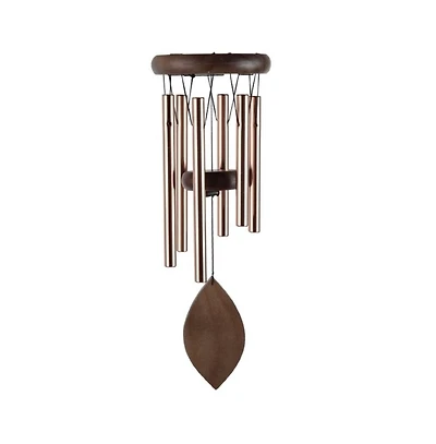 Fc Design 20" Long Wooden Top Wind Chime with Copper Tube Home Decor Perfect Gift for House Warming, Holidays and Birthdays