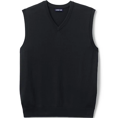 Lands' End Men's Cotton Modal Fine Gauge Sweater Vest