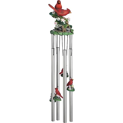Fc Design 23" Long Northern Cardinals Round Top Wind Chime Home Decor Perfect Gift for House Warming, Holidays and Birthdays