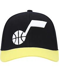Men's Mitchell & Ness Black, Gold Utah Jazz Mvp Team Two-Tone 2.0 Stretch-Snapback Hat