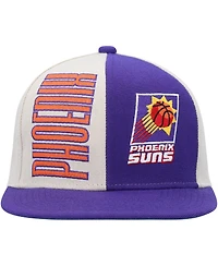 Men's Mitchell & Ness Cream, Purple Phoenix Suns Hardwood Classics Pop Snapback Hat