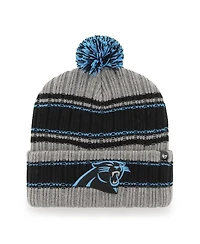 Men's '47 Brand Graphite Carolina Panthers Rexford Cuffed Knit Hat with Pom