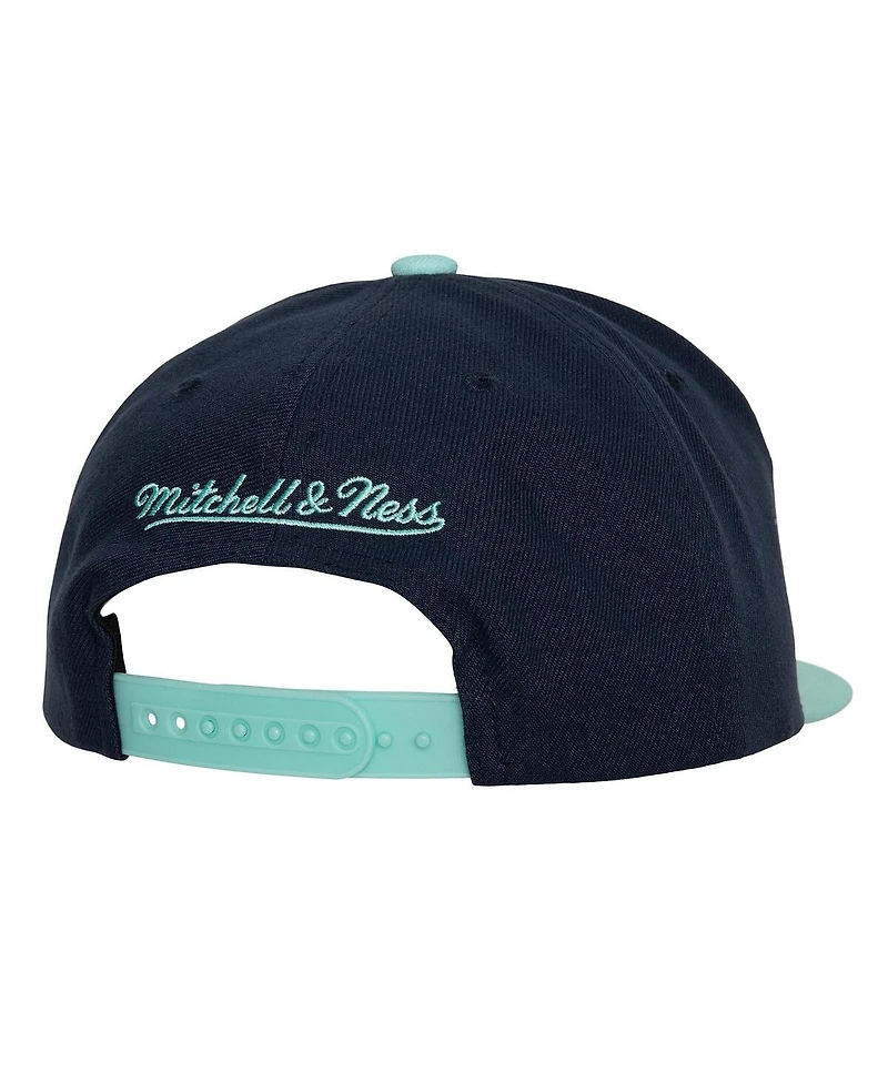 Men's Mitchell & Ness Navy Seattle Kraken Core Team Ground 2.0 Snapback Hat