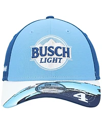Men's New Era Light Blue, Blue Kevin Harvick 9FORTY Busch Light Visor Streak Snapback Adjustable Hat