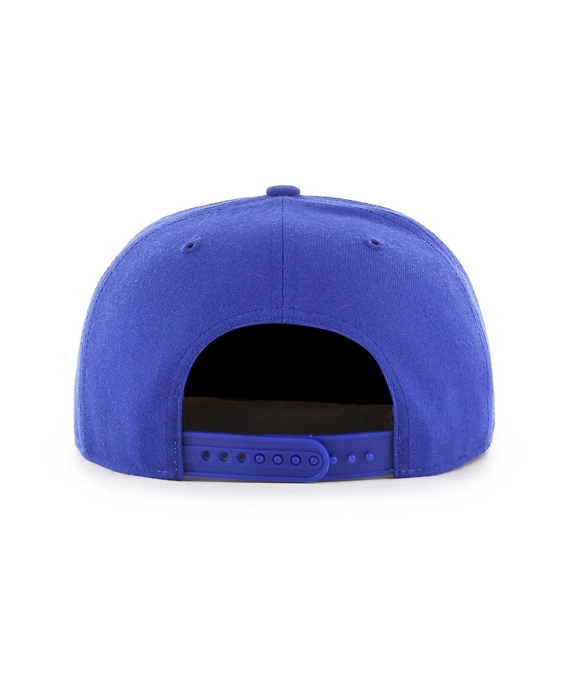 Men's '47 Brand Royal Philadelphia 76ers High Post Captain Snapback Hat