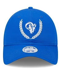 Women's New Era Royal Los Angeles Rams Leaves 9TWENTY Adjustable Hat