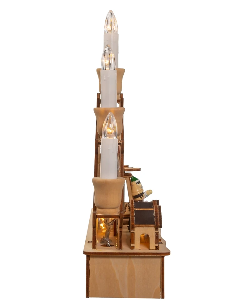 Kurt Adler 10.25" Wooden Led Light-Up Musical and Motion Christmas Village