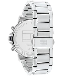 Tommy Hilfiger Men's Multifunction Silver-Tone Stainless Steel Watch 43mm