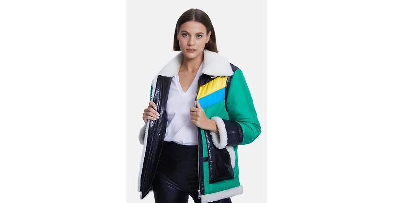 Furniq Uk Women's Shearling Ski Coat