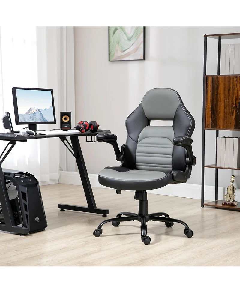 Vinsetto Ergonomic Gaming Chair, Racing Style Computer Chair, Executive Home Office Desk Chair with Metal, Tilt, Adjustable Height, and 360 Swivel Whe