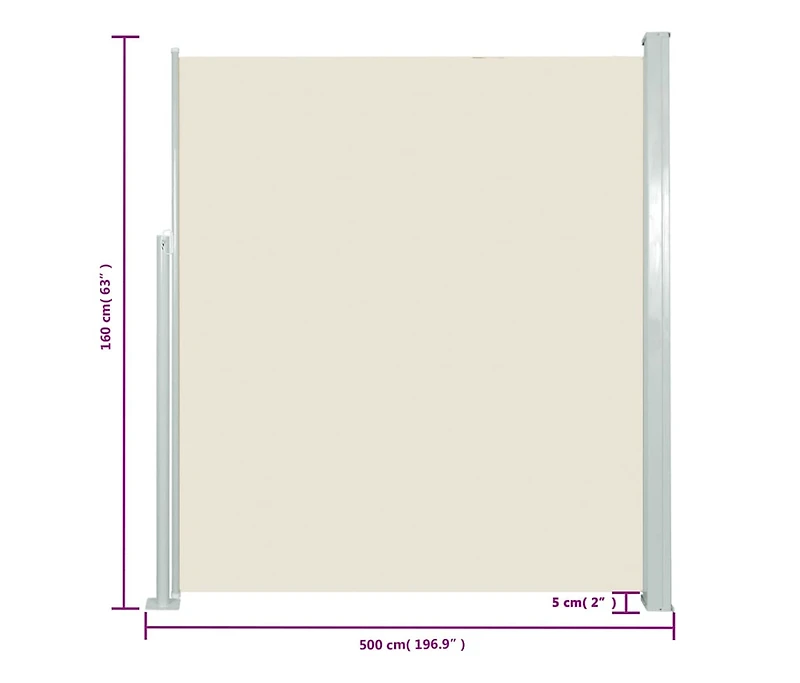 Retractable Side Awning 63"x196.9