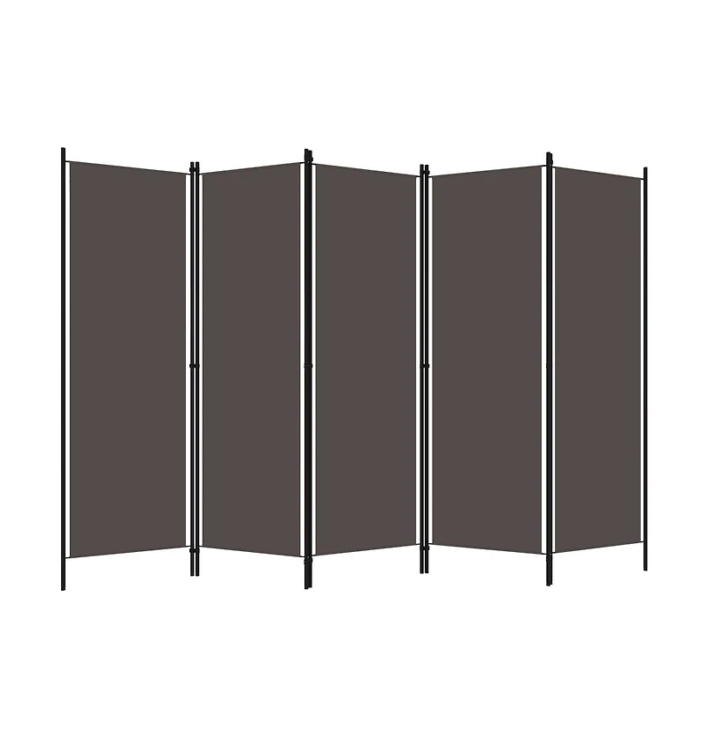 vidaXL 5-Panel Room Divider Anthracite 98.4"x70.9"