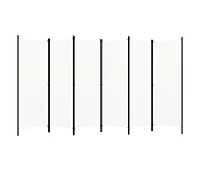 vidaXL 6-Panel Room Divider White 118.1"x70.9"