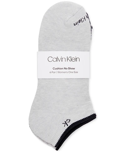 Calvin Klein Women's 6-Pk. Performance Cushion No-Show Socks
